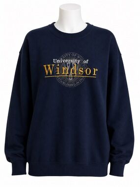 Size L University of Windsor Women’s Oversized Collegiate Crewneck Sweatshirt